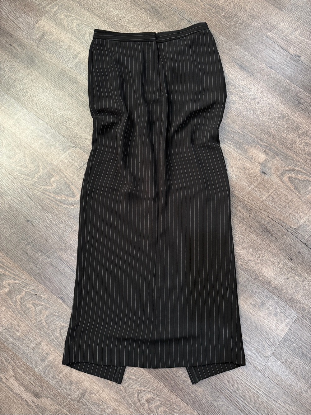 Giorgio Sant’Angelo Black Pinstripe Maxi Skirt